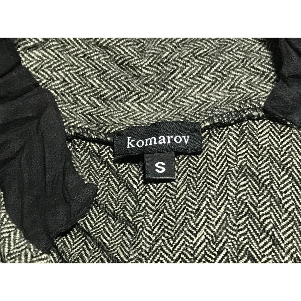 Komarov Cropped Jacket Womens Small Brown Whimsigoth Lagenlook Art‎ to Wear